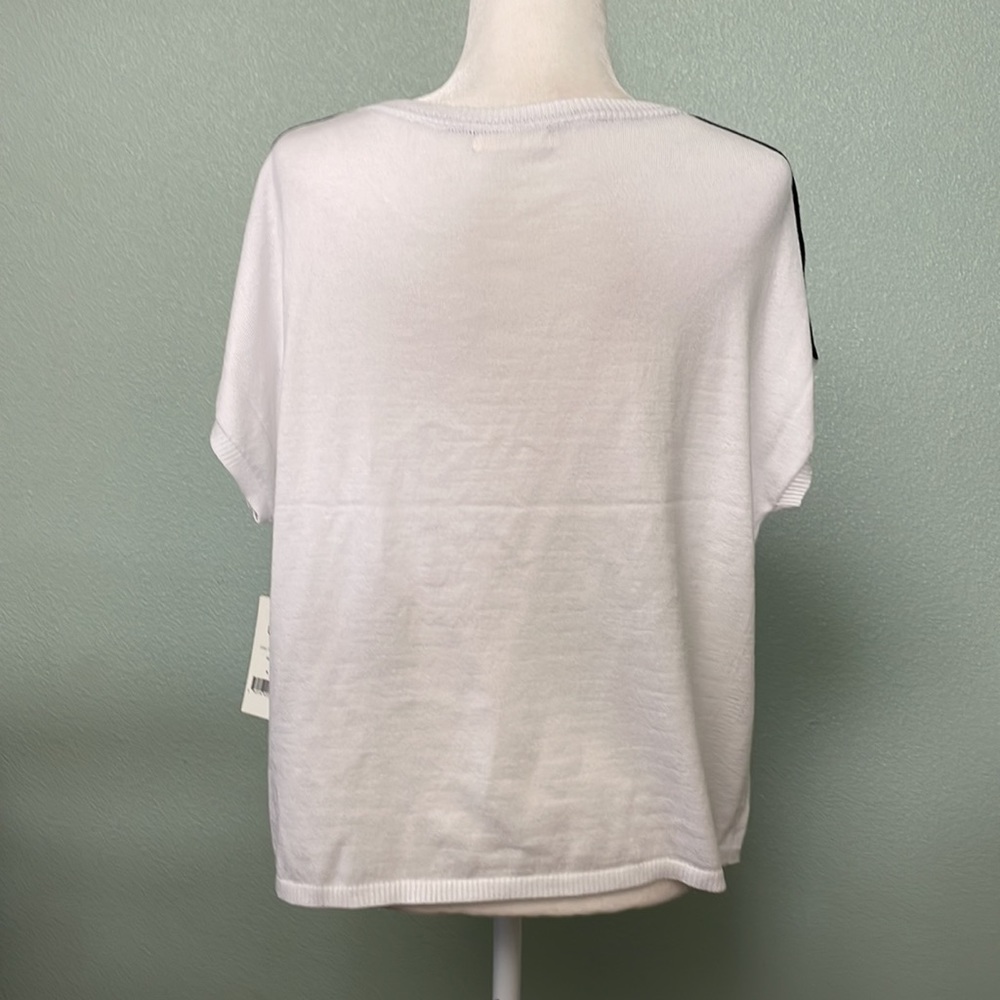 Ovla By Olive & Vine White Short Sleeve Sweater - Picture 4 of 7